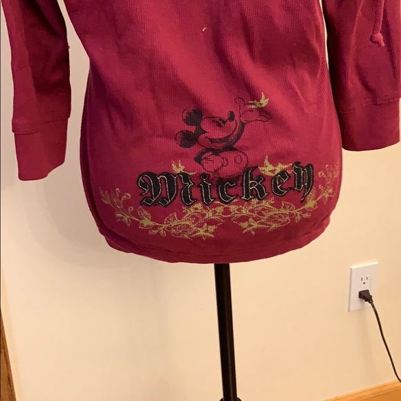 NWT L Walt Disney Mickey 3/4 sleeve zip up… - Picture 6 of 7